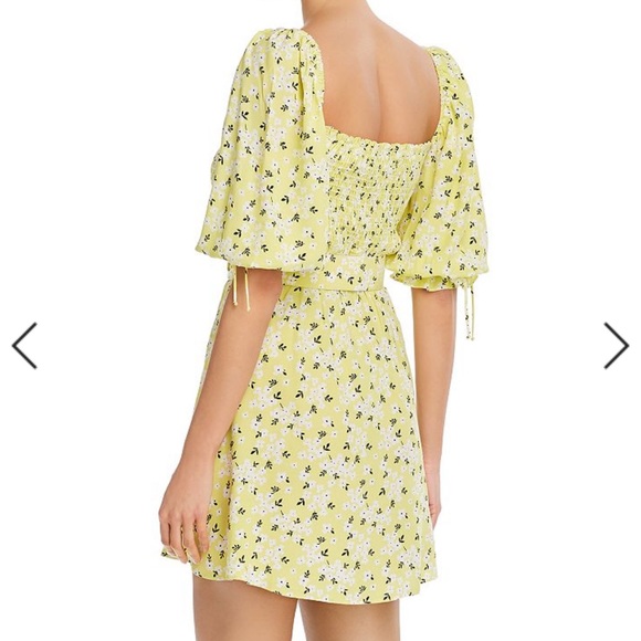 For Love & Lemons CHRYSANTHEMUM Mini Dress in Lemonade - Picture 5 of 8